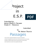 Project in E.S.P.: Passages