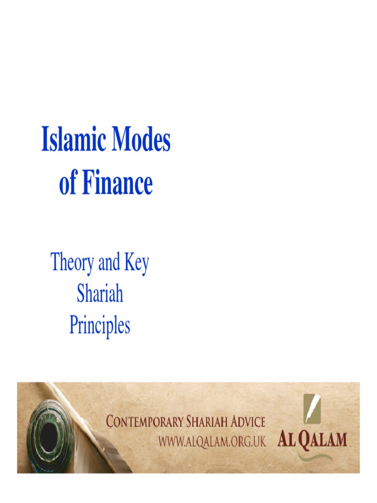 4+5 Islamic Modes of Finance (Read Only) PDF | PDF | Lease | Renting