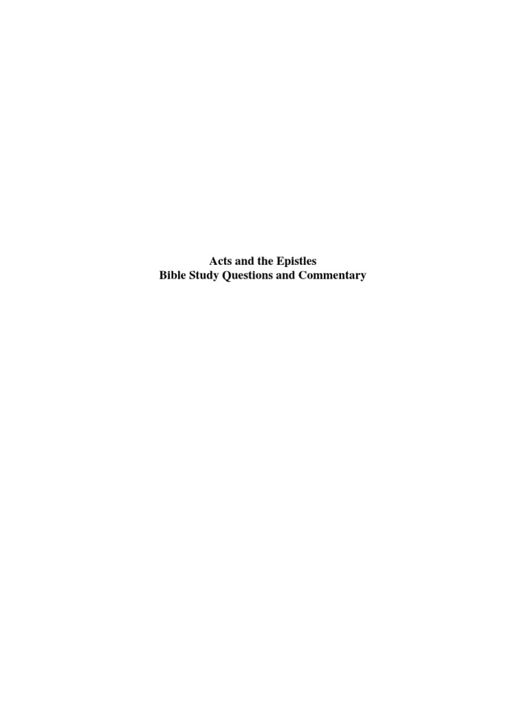 Bible Study | PDF | Acts Of The Apostles | Repentance