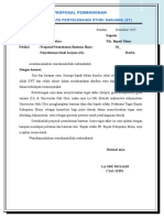 Nomor: - Kepada Lampiran: Satu (1) Berkas Yth. Bupati Muna Perihal: Proposal Permohonan Bantuan Biaya Di - Penyelesaian Studi Sarjana (S1) Raha