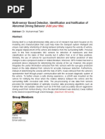 Title:: Multi-Sensor Based Detection, Identification and Notification of Abnormal Driving Behavior