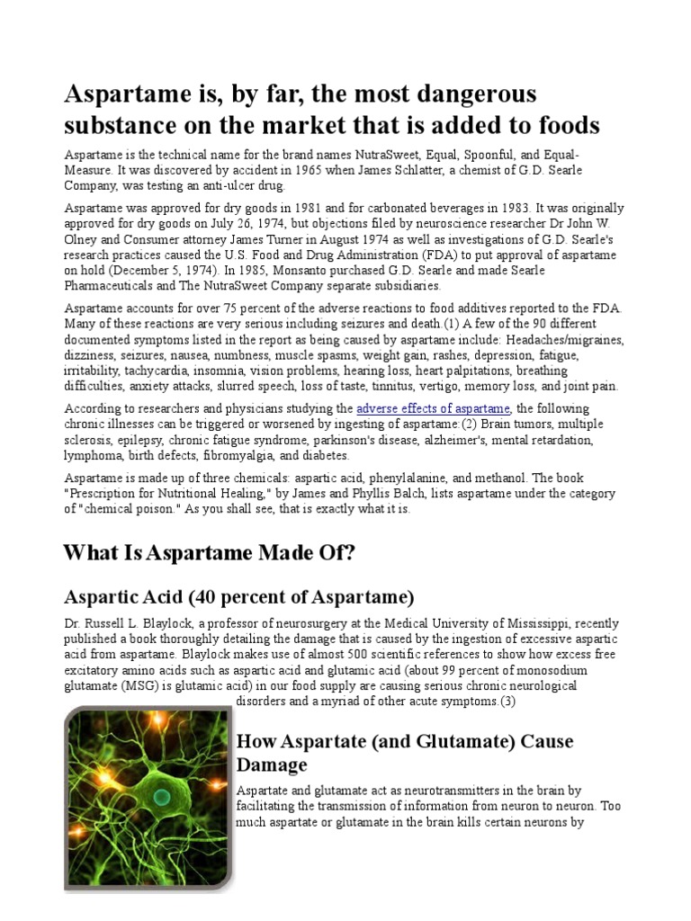 Essay on aspartame image