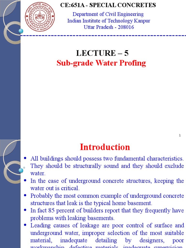 Subgrade Waterproofing Techniques | PDF | Concrete | Building Technology