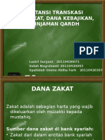 Akuntansi Transkasi Dana Zakat, Dana Kebajikan