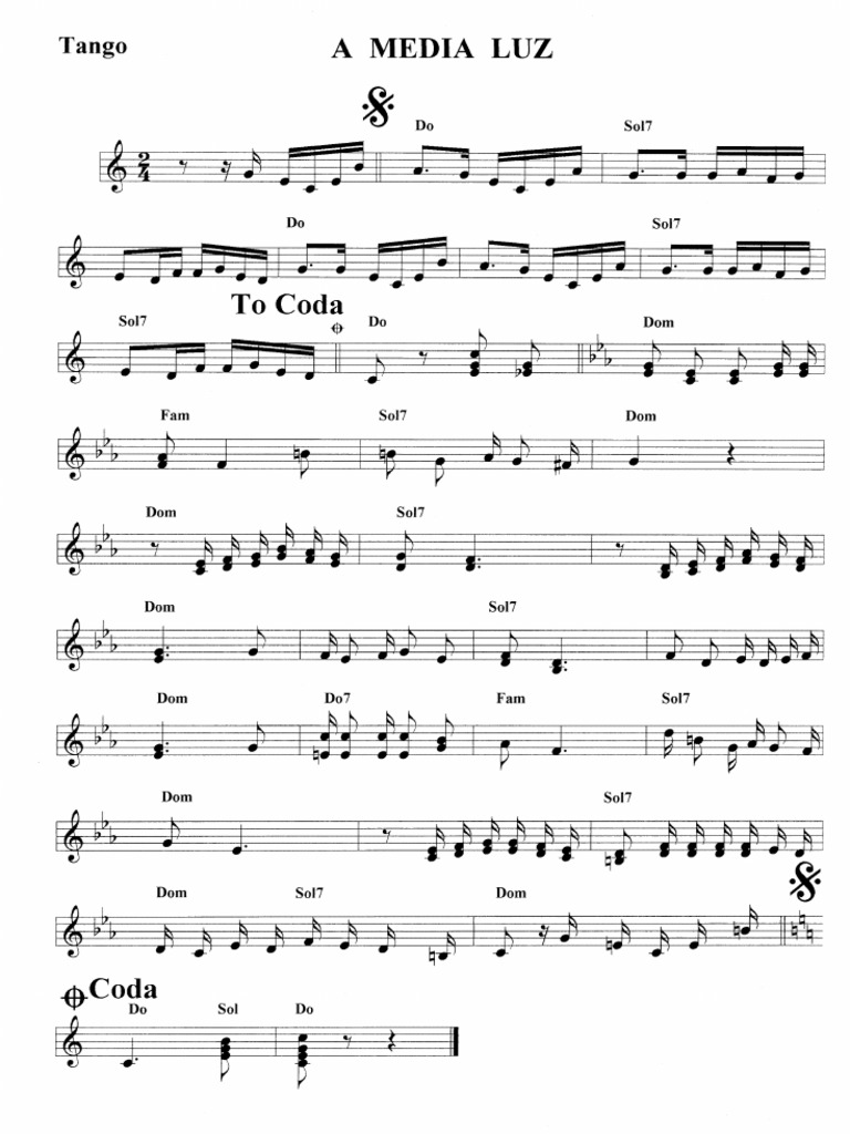 A Media Luz (Tango) PDF