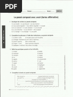 Ejercicios Passé Composé (Avoir y Être) PDF