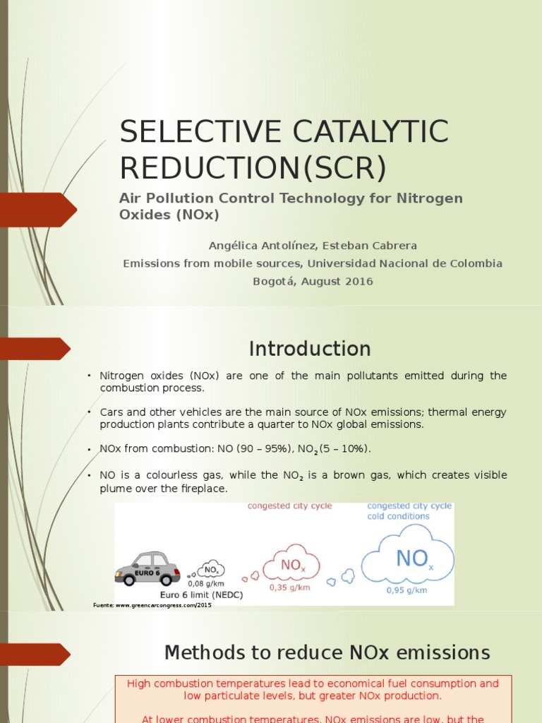 SCR Technology for NOx Reduction | PDF | N Ox | Exhaust Gas