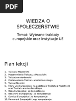 39 Wybrane Traktaty Europejskie Oraz Instytucje UE