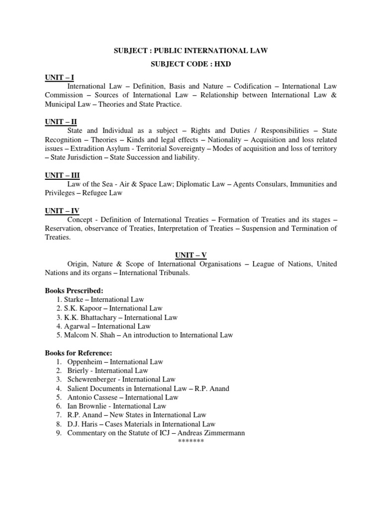 Overview of Public International Law | PDF | Law | Social Science