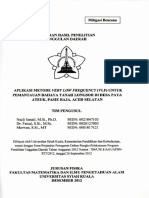 Penelitian Aplikasi Metode VLF Untuk Pemantauan Bahaya Tanah Longsor Di Desa Paya Ateuk Pasie Raja Aceh Selatan