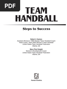 Team Handball Steps To Success