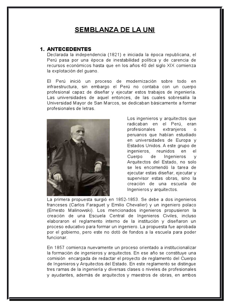 Historia de La Uni | PDF | Ingeniería | Arquitecto