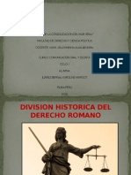 Diapositiva - Division Historica Del Derecho Romano