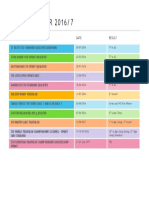 Race Calendar 2016