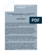 Artigo - Reboul - 'A Filosofia Da Educação Não É A Pedagogia' (1971)