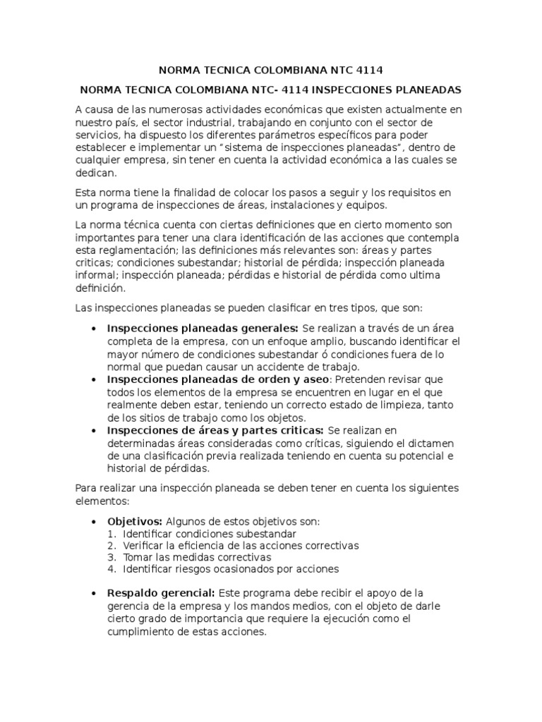 Norma Tecnica Colombiana NTC 4114 | PDF | Medición | Sicología