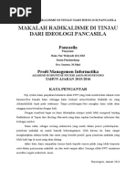 Makalah Radikalisme Di Tinjau Dari Ideologi Pancasila