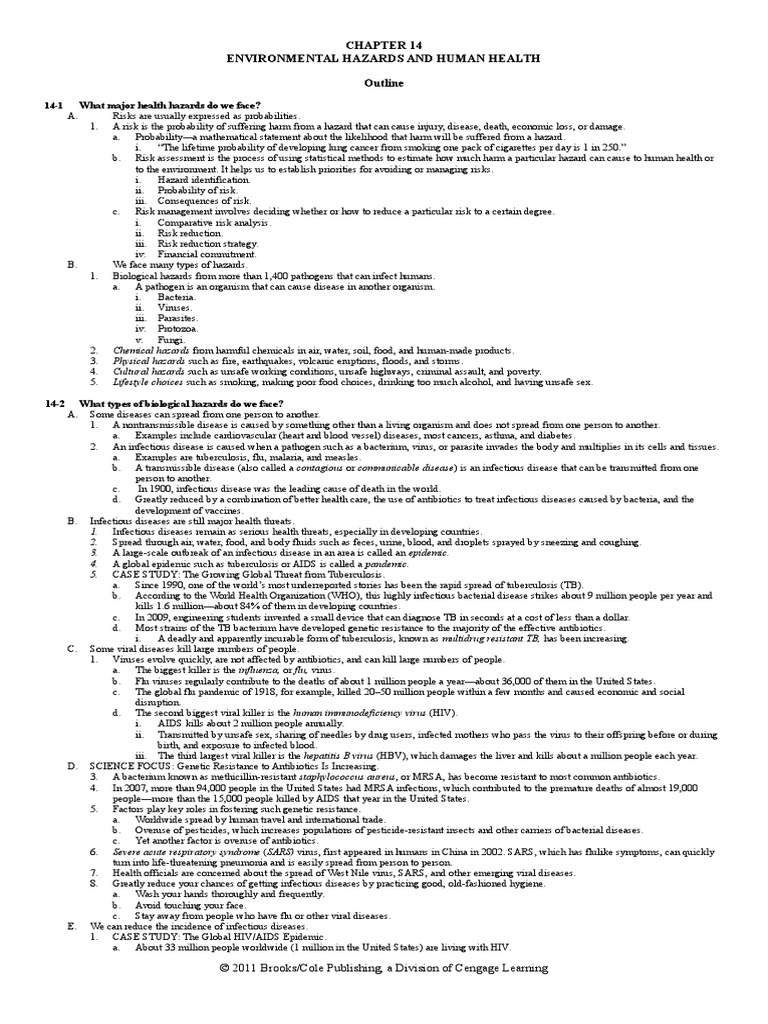 Environmental Hazards and Human Health | PDF | Infection | Tuberculosis