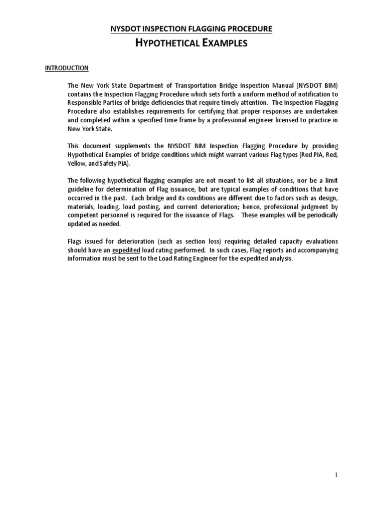 NYSDOT Bridge Inspection Flagging Guide | PDF | Truss | Beam (Structure)