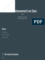 General Quiz Titled The Muhammad Lee Quiz