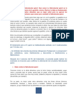 Dieta para La Helicobacter Pylori