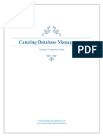 Catering Database Management