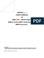 KM780V User'S Manual of AMD + SB700 Chipset M/B For Socket AM2+ 64-Bit Dual Core AMD Processors