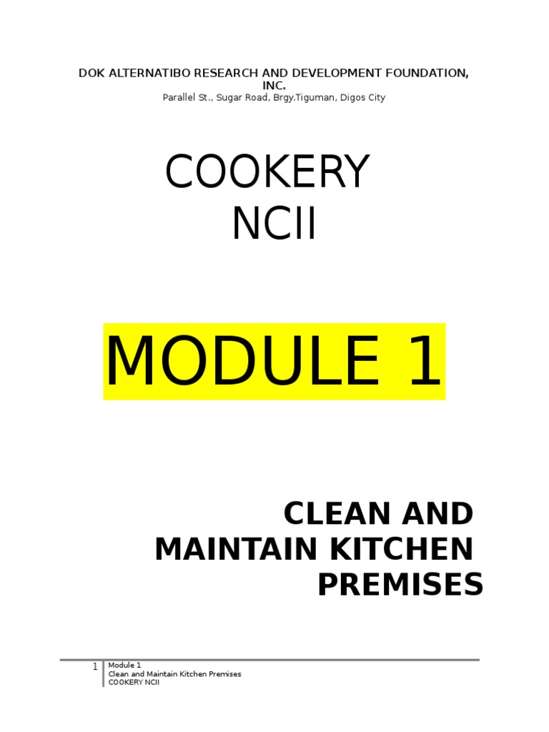 COOKERY__Module_1.docx Chef Kitchen