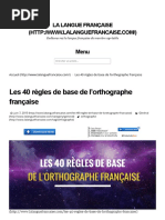 Download Les 40 rgles de base de lorthographe franaise _ La langue franaisepdf by Anonymous 1P2S4tbM SN330262373 doc pdf