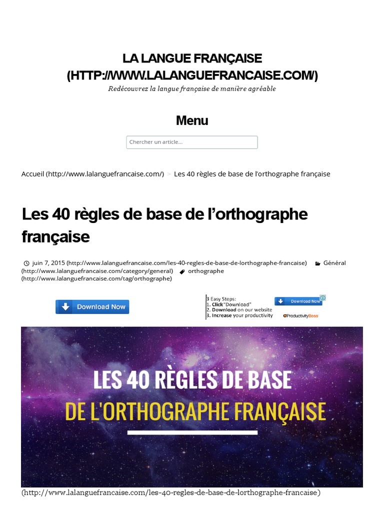 Règles D’Orthographe Gratuites Pdf – GXRAJM