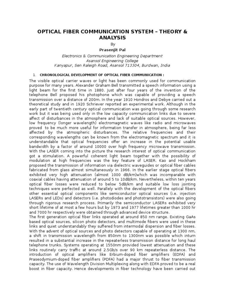 Optical Fiber Systems Explained | PDF | Optical Fiber | Dispersion (Optics)