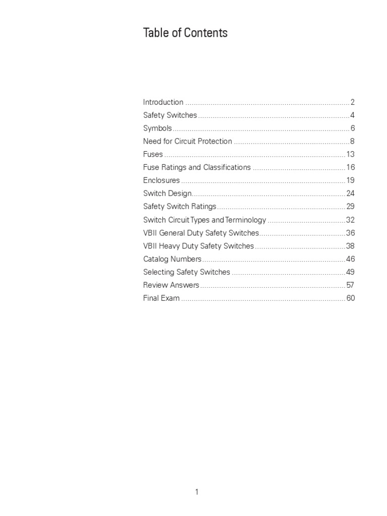Safety Switches PDF | PDF | Fuse (Electrical) | Switch
