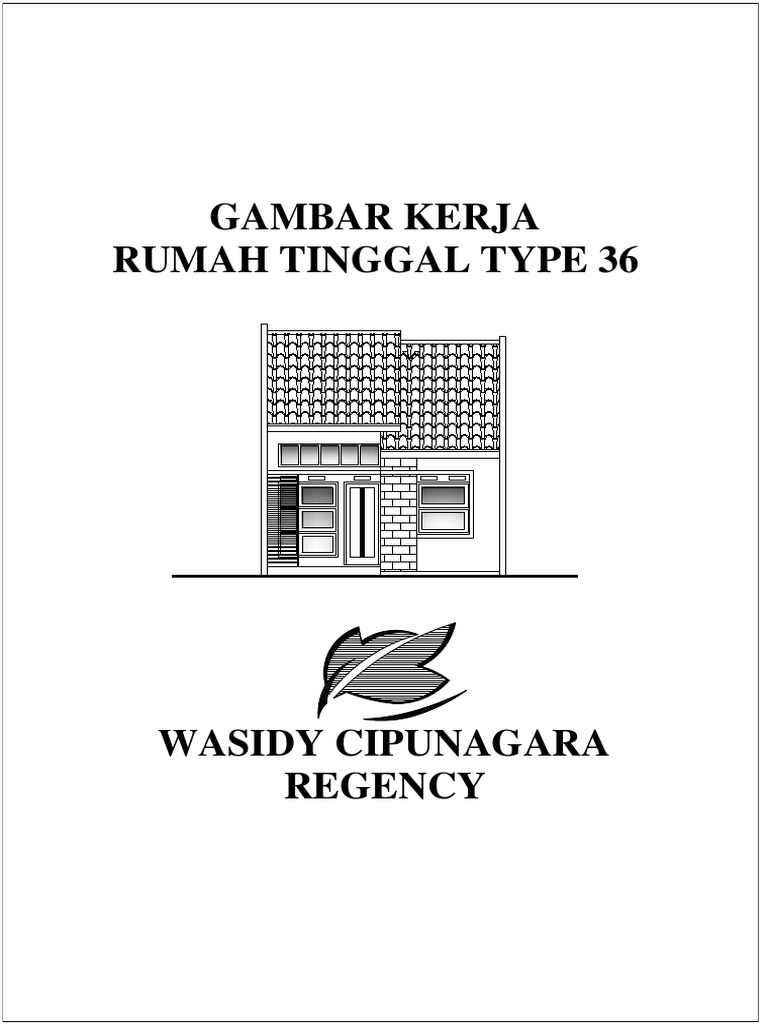 GAMBAR KERJA RUMAH TINGGAL TYPE 36.pdf