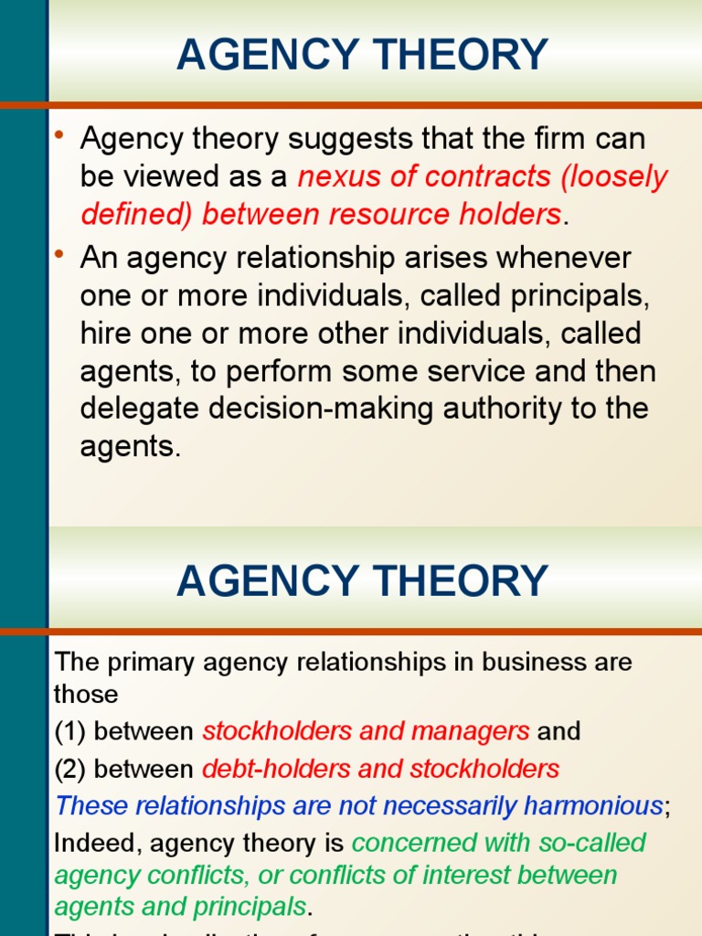 Agency Theory: Definition, Examples of Relationships, and Disputes