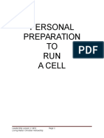 LL2 #3 Personal Preparation To Run A Cell