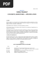 IS 9103 Concrete Admixtures-Specification | PDF | Concrete | Cement