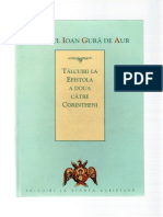 (Sfantul Ioan Gura de Aur) Talcuiri La Epistola A Doua Catre Corintheni PDF