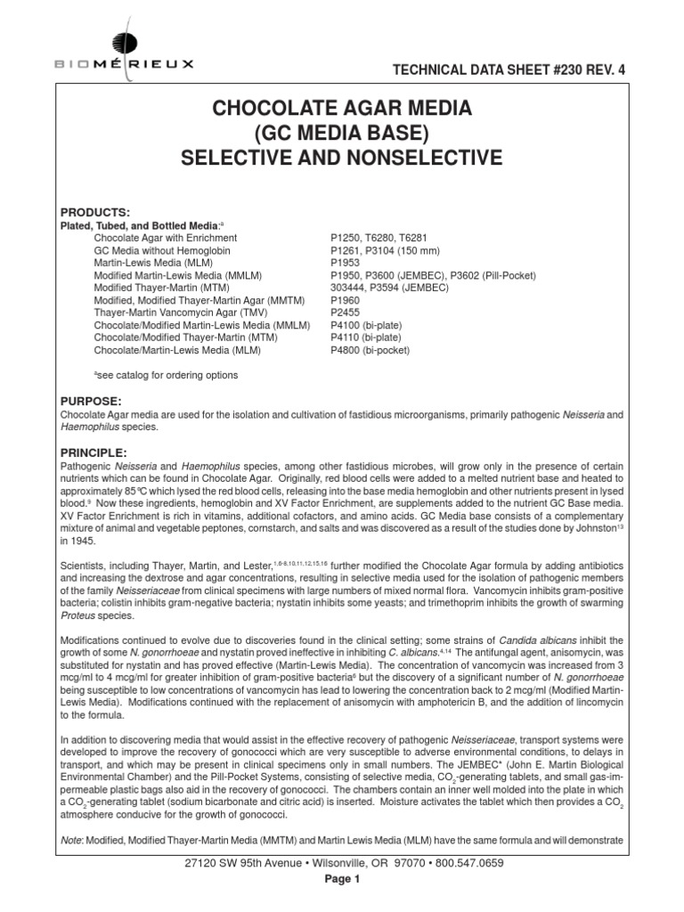Chocolate Agar PDF Growth Medium Clinical Pathology