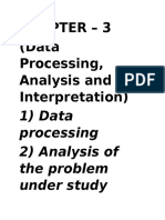 Chapter - 3 (Data Processing, Analysis and Interpretation)