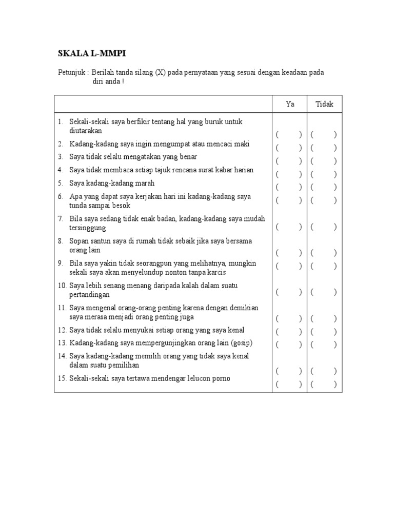 Skala L Mmpi Pdf