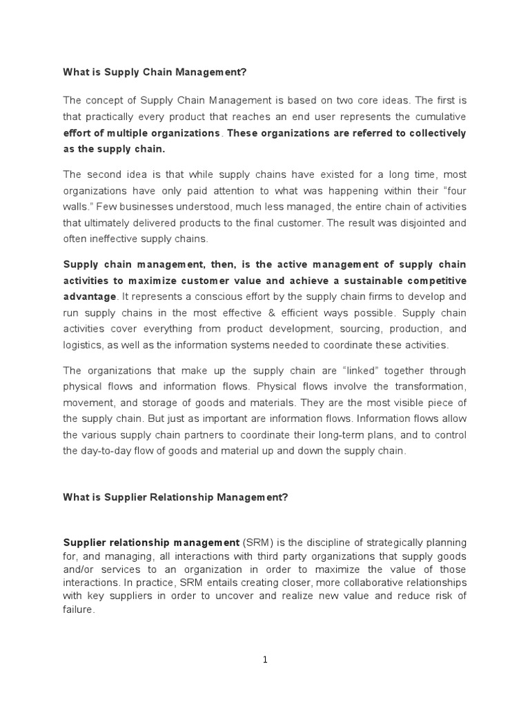 Supplier Relationship Management Insights | PDF | Accountability | Business