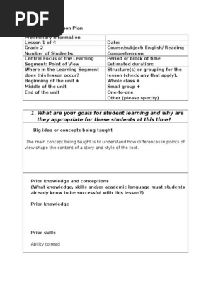 EdTPA Lesson Plan