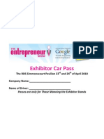 Exhibitor Car Pass