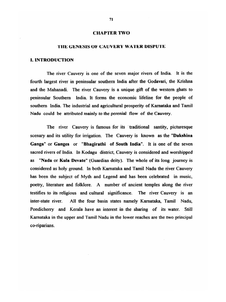 Kaveri Download Free Pdf Water And Politics Water And The Environment