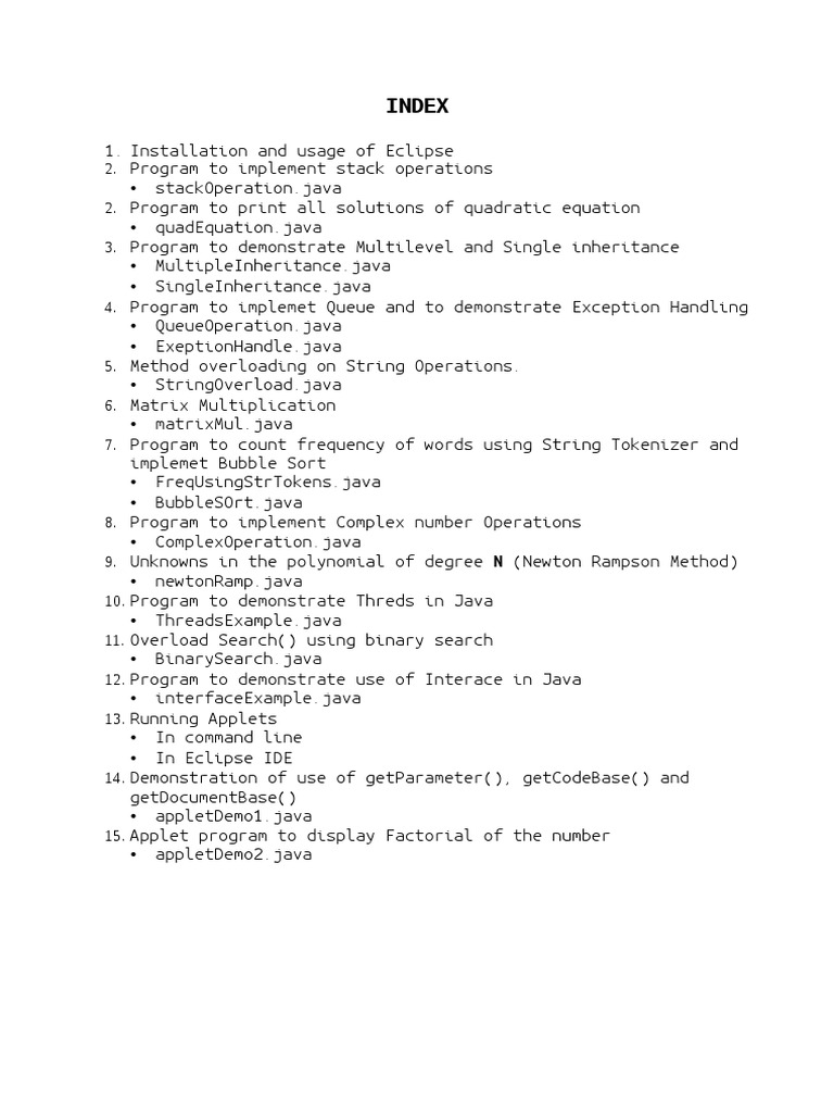 Java Programming Examples and Usage | PDF | Java (Programming Language ...