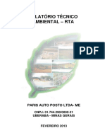 Relatório técnico ambiental de posto de combustíveis em Uberaba