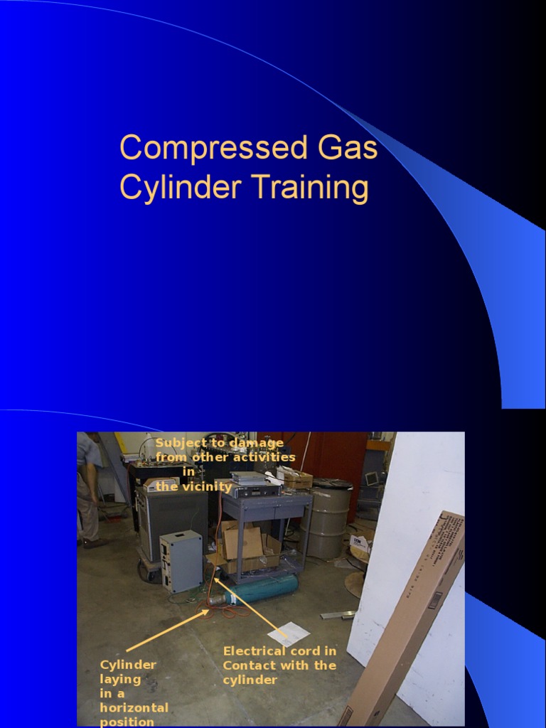 Compressed Gas Cylinder Training PDF Equipment Industrial Processes