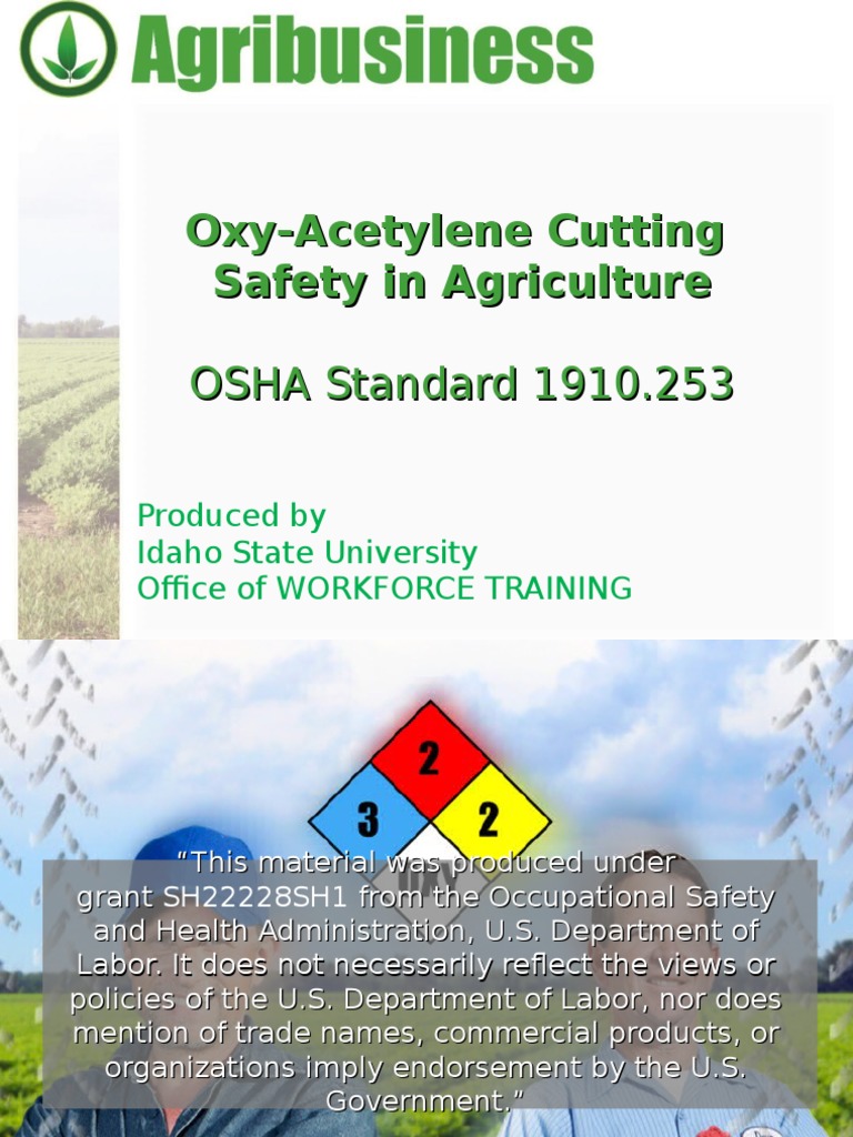 OxyAcetylene Cutting Safety Valve Personal Protective Equipment