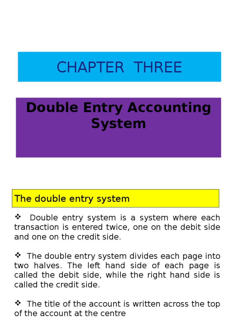 Topic 03 - Double Entry System | PDF | Debits And Credits | Corporate ...