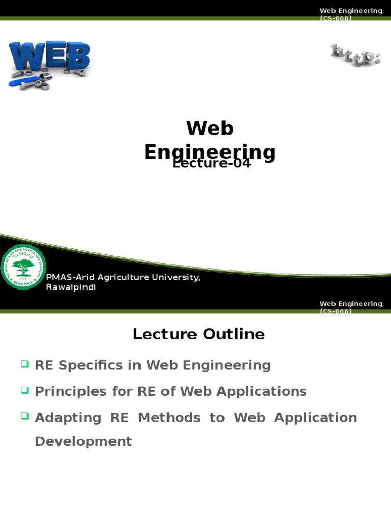 Web Engineering: RE Principles & Challenges | PDF | Engineering ...